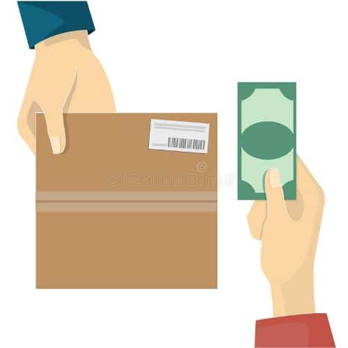 cash delivery service payment express flat illustration 64321981